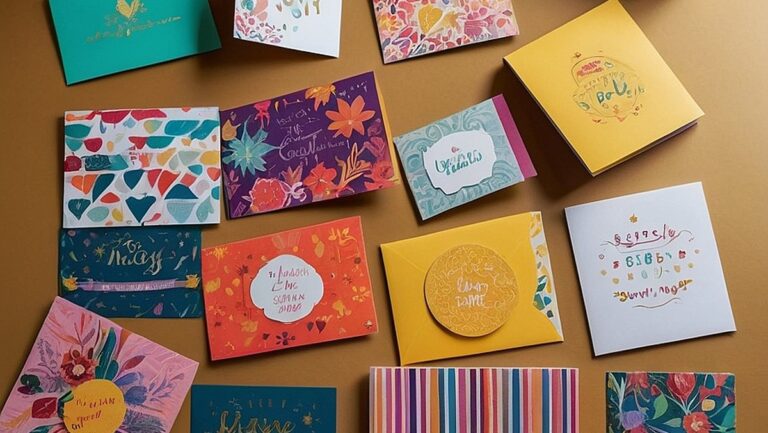 Ranka, ištiesianti paimti šventinį ir spalvingą sveikinimo atviruką, apsuptą daugybės kitų atvirukų su skirtingo dizaino ir žinutėmis. Fonas – šviesi ir gyva vakarėlio aplinka, atspindinti šių specialių atvirukų siuntimo ir gavimo džiaugsmą ir jaudulį.