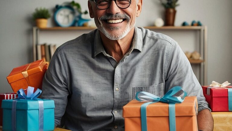 "Įamžinkite Tėvo dienos džiaugsmą ir dėkingumą su šiuo tėvo, apsupto apgalvotomis ir unikaliomis dovanomis, įvaizdžiu. Šiame paveikslėlyje yra įvairių vasaros sezonui tinkamų dovanų, o tai rodo meilę ir dėkingumą savo tėčiams."