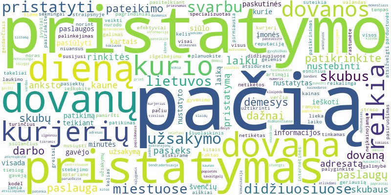 Word cloud for article on Kaip užtikrinti dovanos pristatymą tą pačią dieną Vilniuje ir kituose didmiesčiuose?