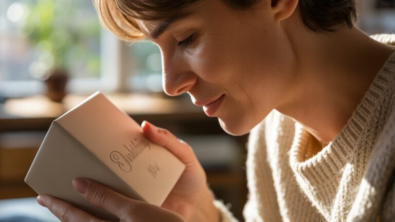 Realus apgalvoto žmogaus, žavančio subtiliai suasmenintą dovaną, iš arti, maudosi švelniai, kviečiančiai šviesa, perteikdamas šilumą ir individualumą.