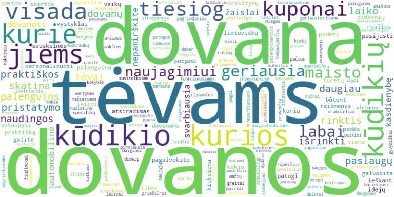 Word cloud for article on Kokios geriausios praktiškos dovanos naujagimiui ir tėvams?