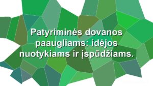 Patyriminės dovanos paaugliams: idėjos nuotykiams ir įspūdžiams.