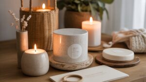 Iš arti, tikroviškoje gražių, ekologiškų dovanų kolekcijos nuotraukai moterims, pasižyminčioms natūraliomis tekstūromis ir šilta, kviečiančia šviesa.