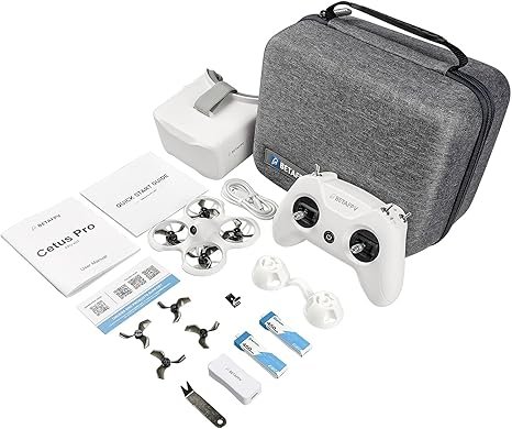 BETAFPV Cetus Pro FPV Drone Kit with goggles and radio transmitter, a comprehensive solution for beginner pilots