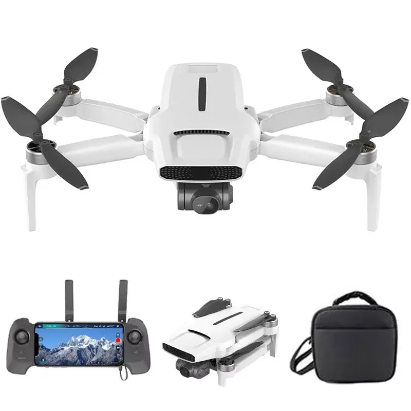 The FIMI X8 Mini V2 drone resting on a flat surface, highlighting its ultra-portable and lightweight design ideal for travel photography and easy transport.