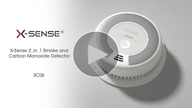 Image of the X-Sense Combination Smoke and CO Detector, a compact white unit designed for dual detection.